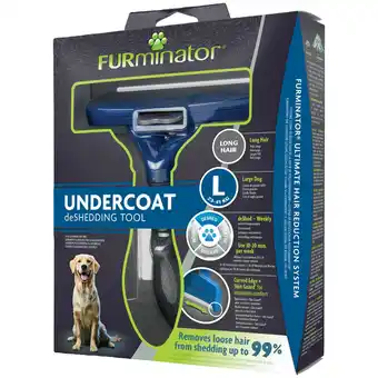 Hagebau Bürste deshedding tool, l langhaar, für große hunde von 23 bis 41 kg, blau Angebot