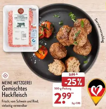 Aldi Nord Meine Metzgerei Gemischtes Hackfleisch 500 g Packung Angebot