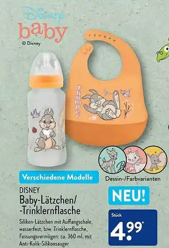 Aldi Nord Disney baby-lätzchen oder -trinklernflasche Angebot