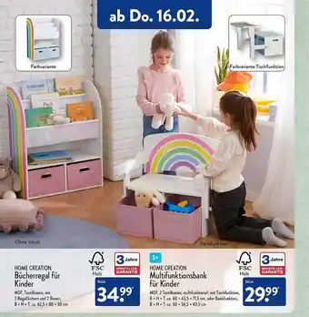 Aldi Nord Home creation bücherregal für kinder oder multifunktionsbank Angebot