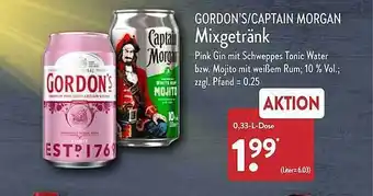 Aldi Nord Gordon's oder captain morgan mixgetränk Angebot