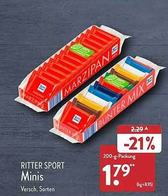 Aldi Nord Ritter sport minis Angebot