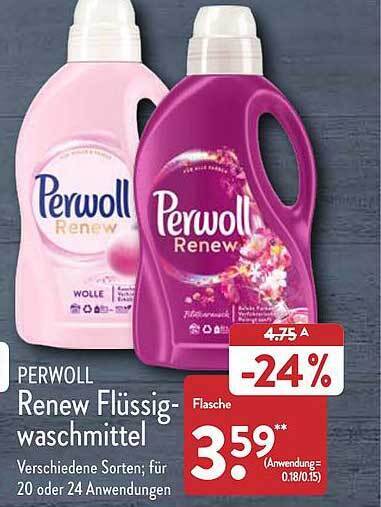 Perwoll renew flüssigwaschmittel Angebot bei Aldi Nord