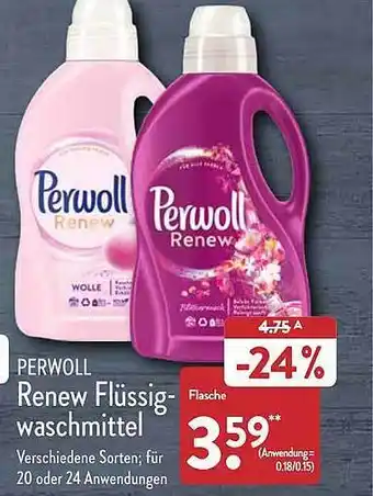 Aldi Nord Perwoll renew flüssigwaschmittel Angebot