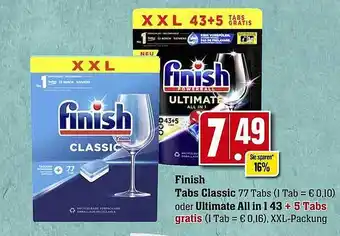 E-Center Finish tabs classic oder ultimate all in 1 43 Angebot