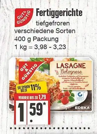 Edeka Gut & günstig fertiggerichte Angebot