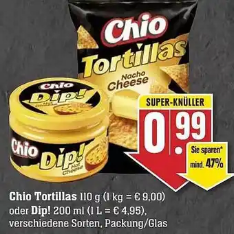 Edeka Chio tortillas oder dip! Angebot