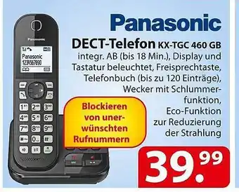 Famila Nord Ost Panasonic dect-telefon kx-tgc 460 gb Angebot