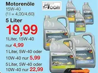 Jawoll Motorenöle jan tools Angebot