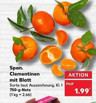 Kaufland Span. clementine mit blatt Angebot