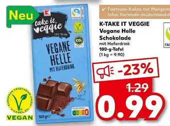 Kaufland K-take it veggie vegane helle schokolade Angebot