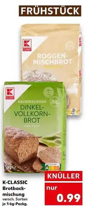 Kaufland K-classic brotbackmischung Angebot