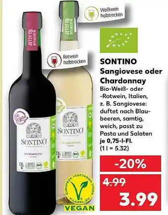 Kaufland Sontino sangiovese oder chardonnay Angebot