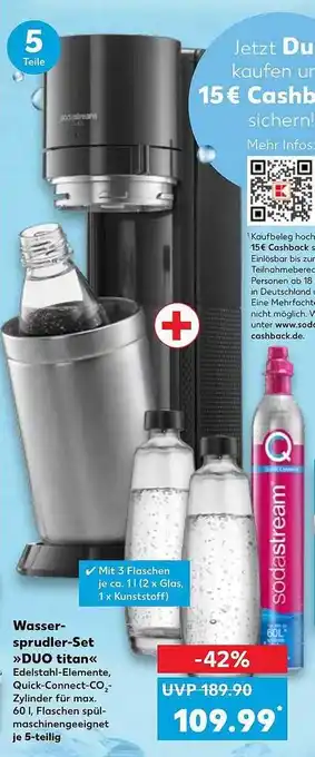 Kaufland Sodastream wassersprudler-set „duo titan“ Angebot