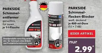 Kaufland Parkside schimmelentferner oder schimmelflecken-blocker Angebot