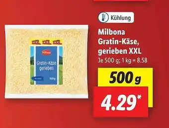 Lidl Milbona gratin-käse gerieben xxl Angebot