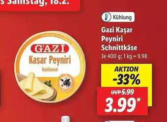 Lidl Gazi kaşar peyniri schnittkäse Angebot