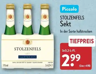 Aldi Nord Stolzenfels Sekt 3x0,2 L-Fl. Angebot