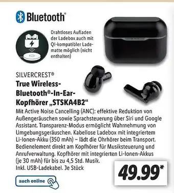 Lidl Silvercrest true wireless-bluetooth-in-ear-kopfhörer stska4b2 Angebot