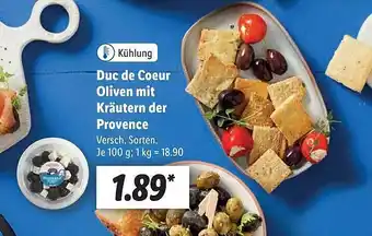 Lidl Duc de coeur oliven mit kräutern der provence Angebot