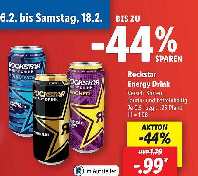 Rockstar energy drink Angebot bei Lidl