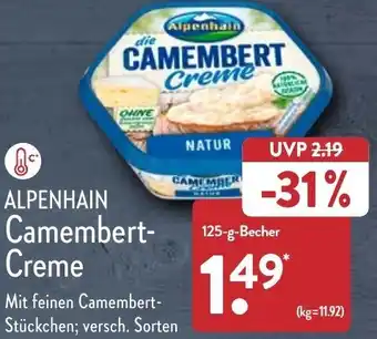 Aldi Nord Alpenhain Camembert Creme 125 g Becher Angebot