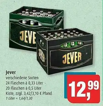 Markant Jever verschiedene sorten Angebot