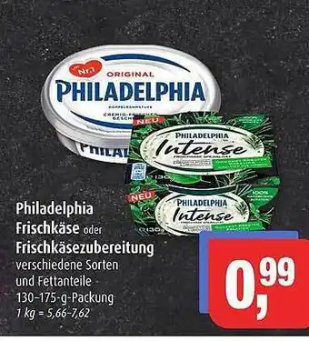 Markant Philadelphia frischkäse oder frischkäsezubereitung Angebot