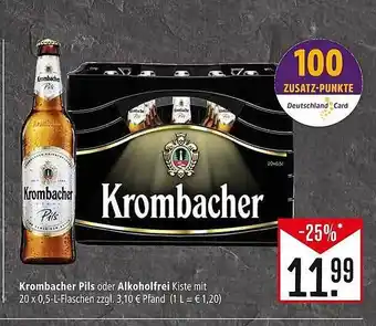 Marktkauf Krombacher pils oder alkoholfrei Angebot