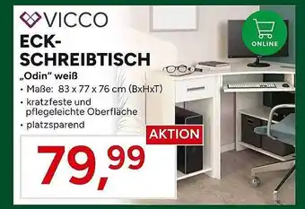 Marktkauf Vicco eck-schreibtsich „odin“ weiß Angebot