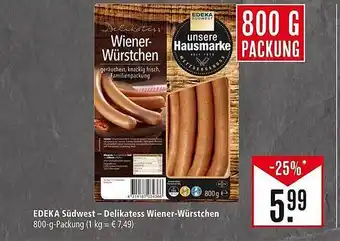 Marktkauf Edeka südwest - delikatess wiener-würstchen Angebot