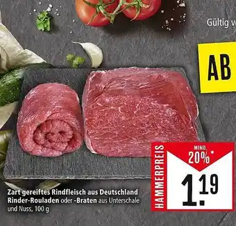 Marktkauf Zart gereiftes rindfleisch aus deutschland rinder-rouladen oder -braten Angebot