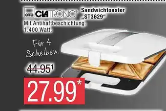 Marktkauf Clatronic sandwichtoaster „st3629“ Angebot