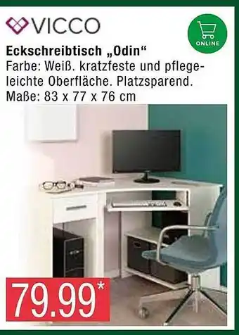 Marktkauf Vicco eckschreibtisch „odin“ Angebot