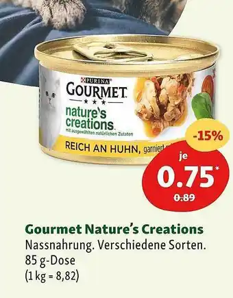 Fressnapf Purina gourmet nature's creations Angebot