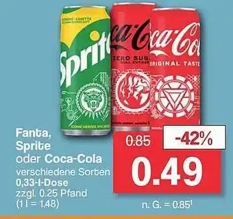 Famila Nord West Fanta, sprite oder coca-cola Angebot