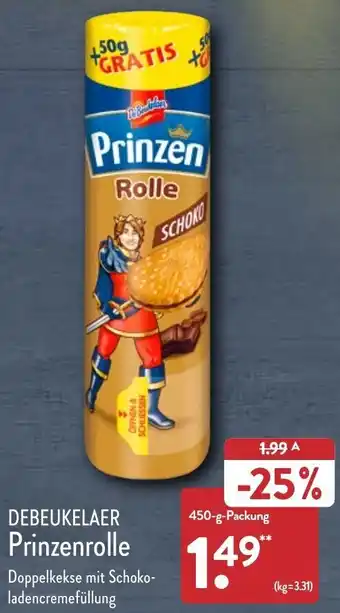 Aldi Nord DeBeukelaer Prinzenrolle 450 g Packung Angebot