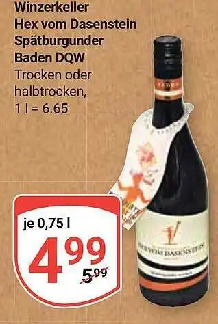 Globus Winzerkeller hex vom dasenstein spätburgunder baden dqw Angebot