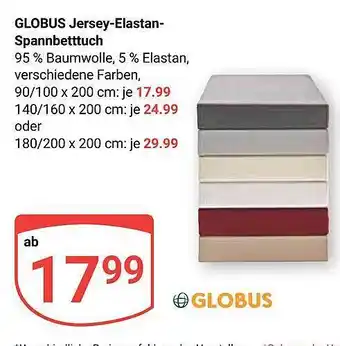 Globus Globus jersey-elastan-spannbetttuch Angebot