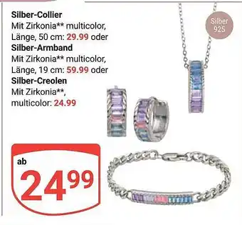 Globus Silber-collier, -armband oder -creolen Angebot