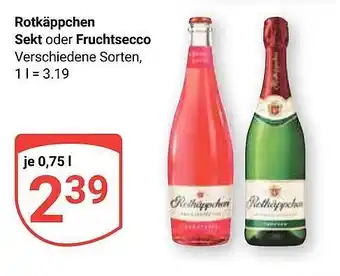 Globus Rotkäppchen sekt oder fruchtsecco Angebot