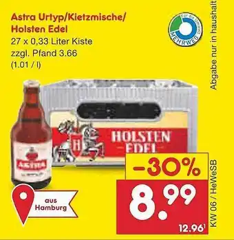 Netto Marken-Discount Astra urtyp oder kietzmische oder holsten edel Angebot