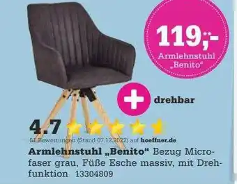 Höffner Armlehnstuhl „benito“ Angebot