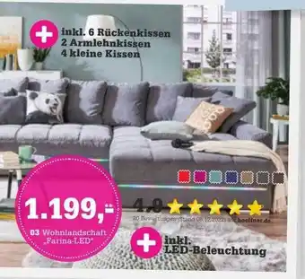 Höffner Wohnlandschaft „farina-led“ Angebot