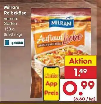 Netto Marken-Discount Milram reibekäse Angebot