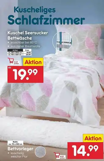 Netto Marken-Discount Kuschel seersucker bettwäsche Angebot