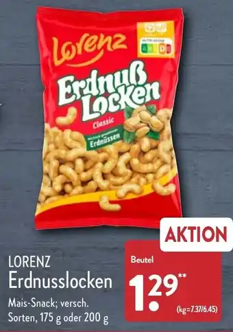 Aldi Nord Lorenz Erdnusslocken 175 g oder 200 g Angebot