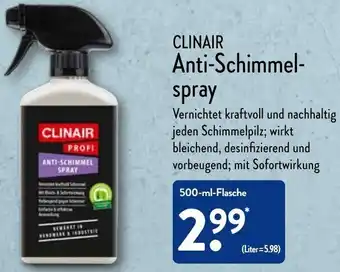 Aldi Nord Clinair Anti Schimmelspray 500 ml Flasche Angebot