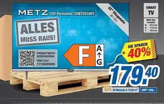 Expert Bening Metz led-fernseher 32mtc6100y Angebot