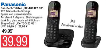 Marktkauf Panasonic Duo Dect Telefon ,,KX-TGC422 GB" Angebot